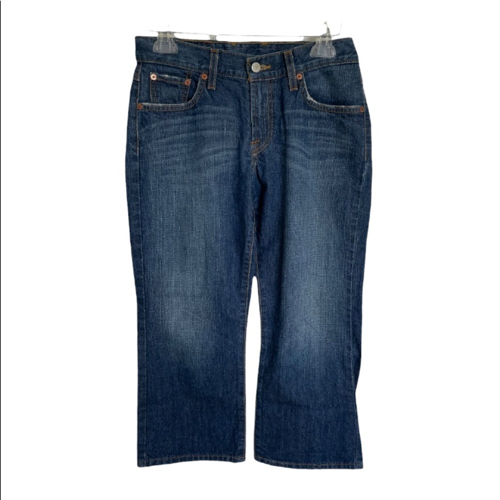 Lucky  Brand Classic Fit Crop Dark Wash SZ 27